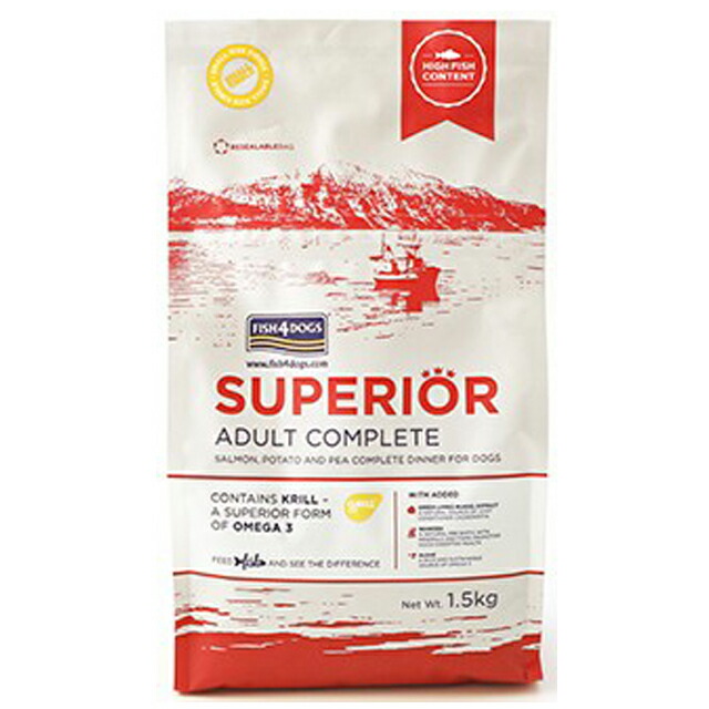 【送料無料】フィッシュ4 ドッグ スーペリア アダルト 1.5kg【正規品】