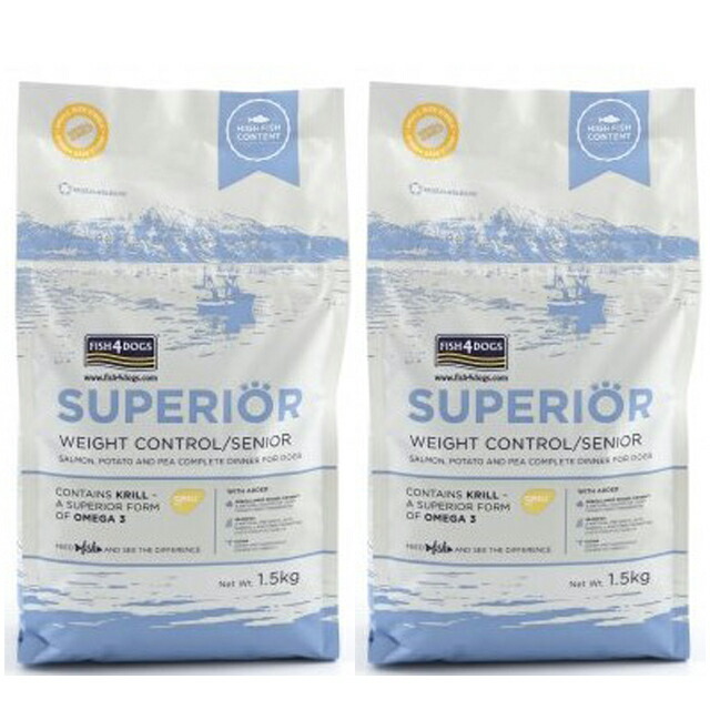 【送料無料】フィッシュ4 ドッグ スーペリア ウェイトコントロール 3kg（1.5kg×2）【正規品】