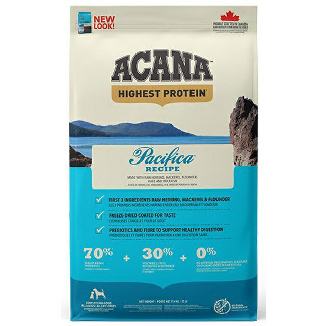 【貨物輸送無料】【定まり品】アカナ パシフィカドッグレシピ 11.4kg