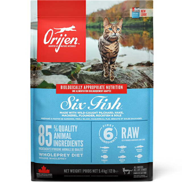 【送料無料】【正規品】オリジン シックスフィッシュ　キャット 5.4kg｜犬想い