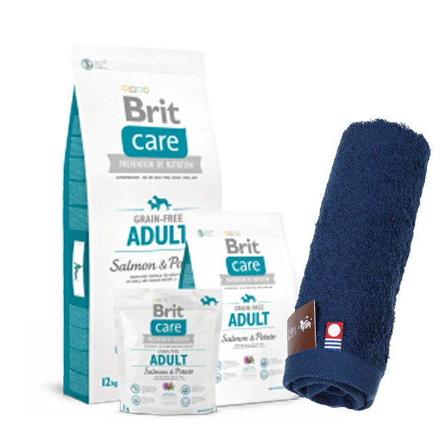 【送料無料】ブリット Brit ケア グレインフリー アダルト 12kg 【今治ハンドタオルプレゼント】【タオルカラー ネイビー】 14,850円