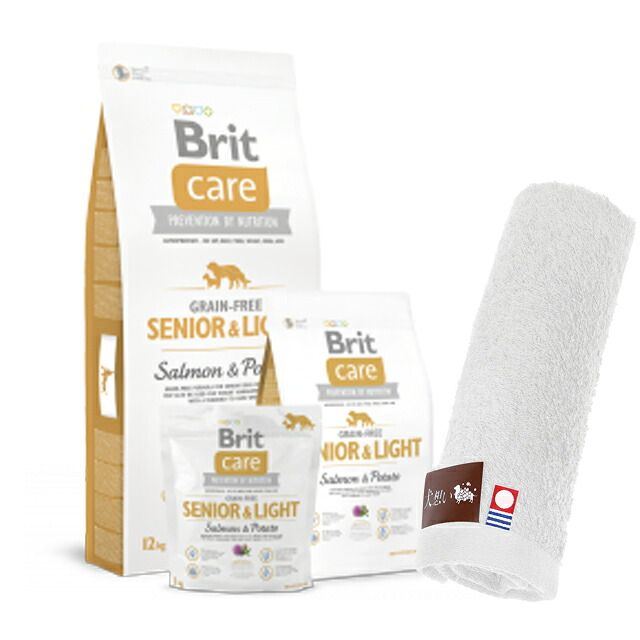 【送料無料】ブリット Brit ケア グレインフリー シニア＆ライト 12kg 【今治ハンドタオルプレゼント】【タオルカラー ホワイト】