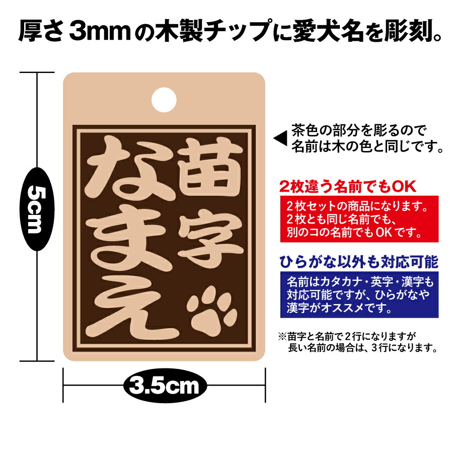 楽天市場 愛犬 木札 キーホルダー 2枚セット 犬 オリジナル 名前 名入れ 苗字 肉球 彫刻 ギフト ネームタグ 名札 ネームプレート プレゼント 記念品 オーダーメイド 木製 木彫り ペット 犬札 イヌスキ イヌスキ