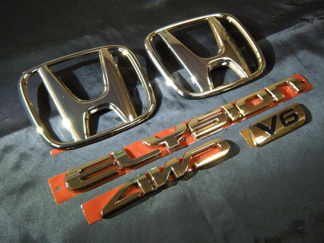 エンブレム エンブレム ホンダ エンブレム 外装 エアロパーツワゴンエリシオンエリシオン プレステージ 外装 エアロパーツ メーカー再生品 ｒｒ２エリシオンゴールドメッキエンブレム５点ｓｅｔ純正 メッキ カラーメッキ セット 単品 車 車パーツ カーパーツ 高品質