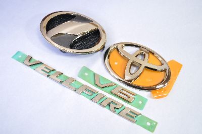 ANH20系ヴェルファイア　ゴールドエンブレム４点ＳＥＴ　　INVENTER/grow/メッキ/ブラッククローム/ゴールド/車エンブレム/車パーツ/｜INVENTER 18,432円