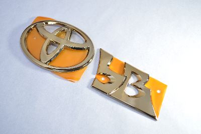 ゴールドエンブレムリア 評点 理想的 メッキ 色メッキ ひとそろい 単品 車輌 車部署 カーパーツ クォンティティクォリティー 送料無料 Ice Org Br