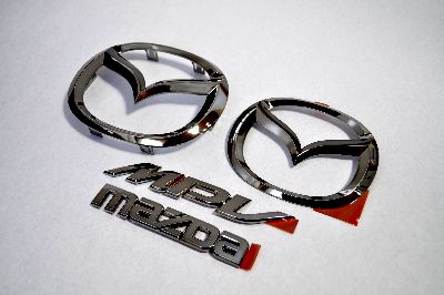 LY3P MPV ブラックメッキエンブレム4点SET 純正 メッキ カラーメッキ セット 単品 車 車パーツ カーパーツ 高品質 送料無料