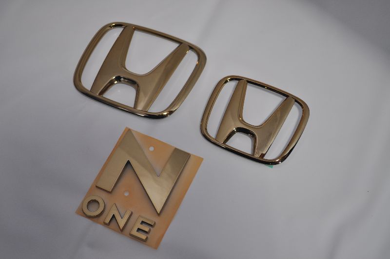 超ポイントバック祭】 メッキ カーパーツ ２ セット ＮＯＮＥ 高品質 車 カラーメッキ 車パーツ ＪＧ１ 純正 ゴールドエンブレム３点ＳＥＴ 送料無料  単品 車用品