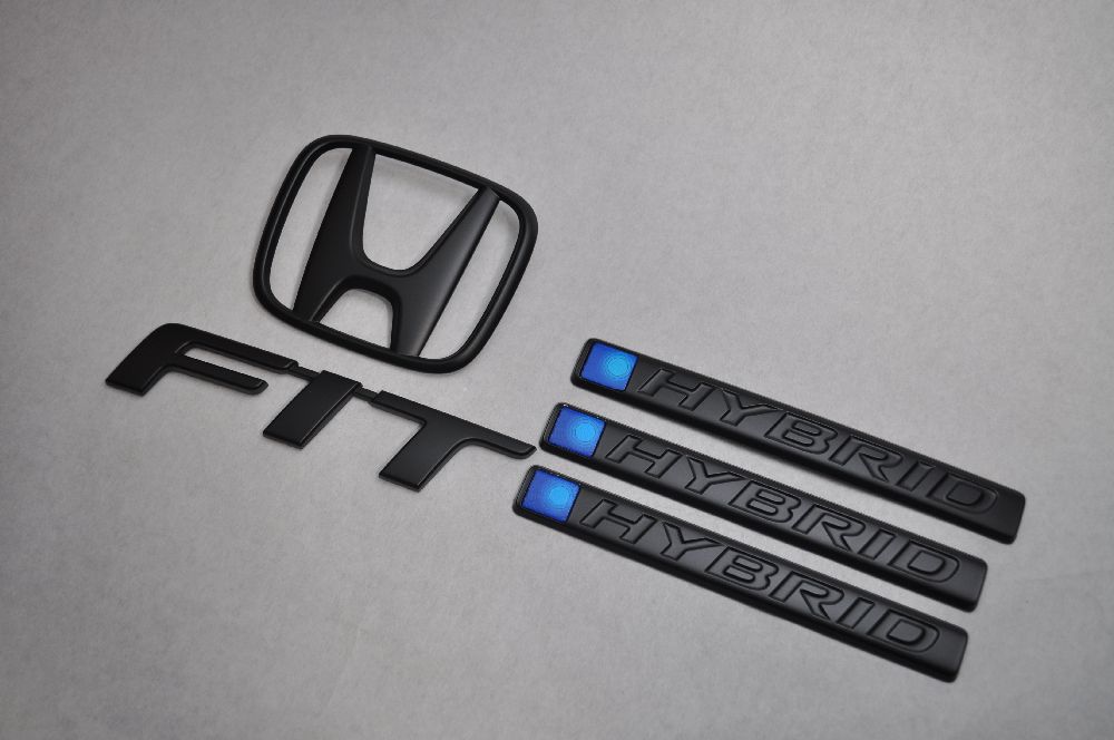 エンブレム マットブラックエンブレム パーツ ホンダ ワゴン ｇｐ５ フィットハイブリッド マットブラックｏｒピアノブラックエンブレム エンブレム リア５点ｓｅｔ 車用品 純正 メッキ 艶消し 黒 セット 単品 車 車パーツ カーパーツ 高品質 送料無料 Inventer