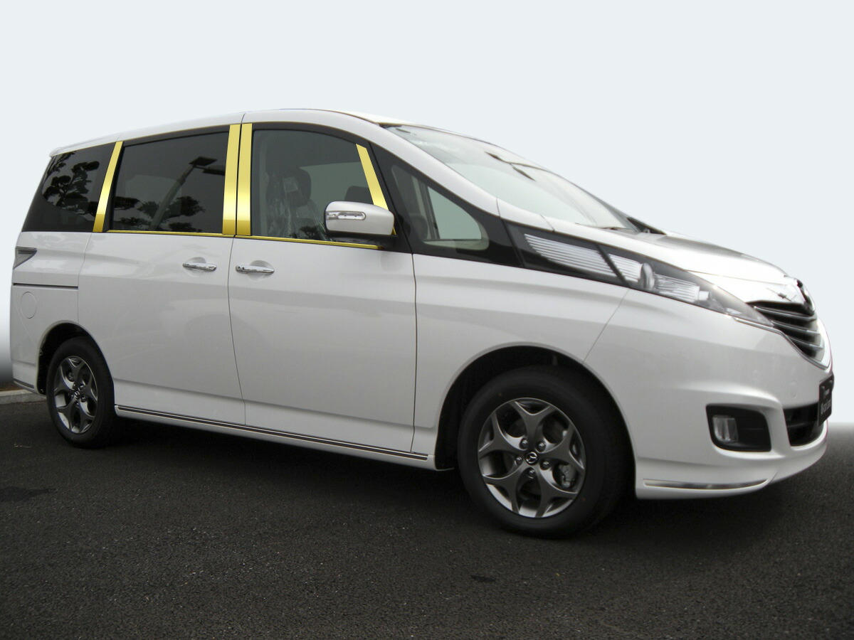 ピラー マツダ 車 車パーツ ピラーパネル ステンレス 高品質 送料込み Inventer マツダ ｃｃｅｆｗ ビアンテ 外装 エアロパーツ 送料無料パネル 鏡面ｈｙｐｅｒゴールド ピラー ピラー ステンレス 最鏡面 ワゴン ビアンテ ｃｃｅｆｗ ピラー 翌日発送可能
