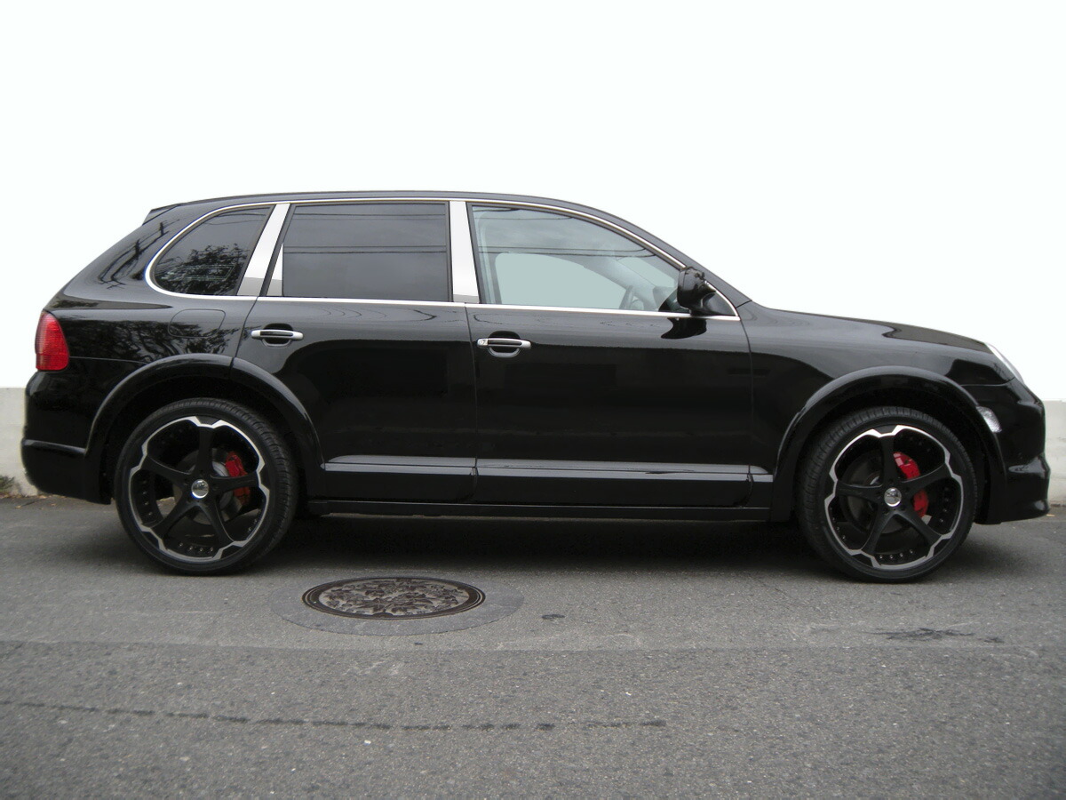 9PA ♯♯♯ Porsche Cayenne stainless steel pillar mirror surface HYPER pillar / mirror surface / hairline / Porsche / car / car parts / pillar panel /