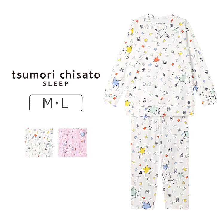 【20％OFF】ワコール ツモリチサト スリープ パジャマ 上下セット 10分丈・10分袖 M/L UDX558