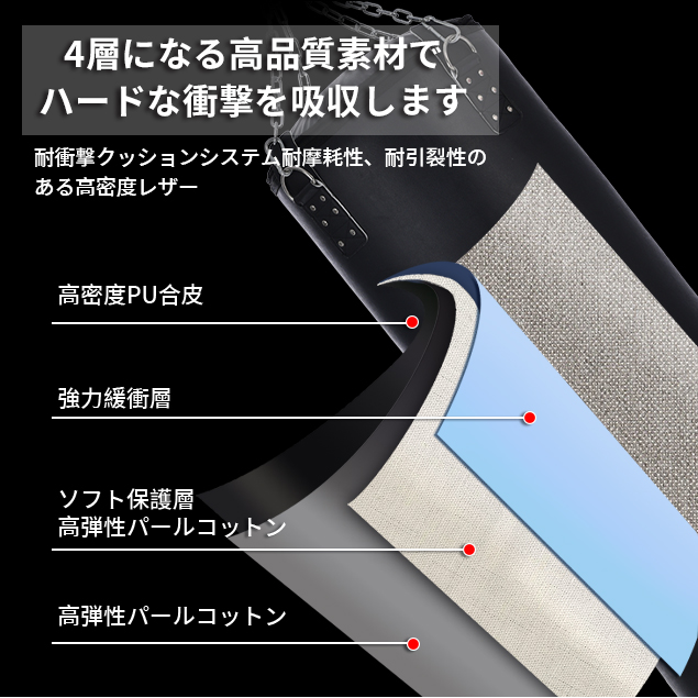 2021新春福袋】 サンドバッグ 高級レザー合皮 フィットネス 空手