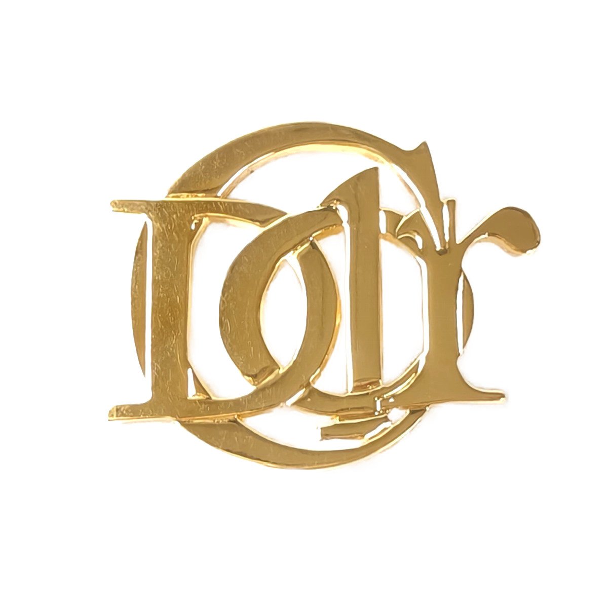 Christian Dior エンブレムブローチ cd 高品質】 オールド ヴィンテージ vintage CD ゴールド ブローチ