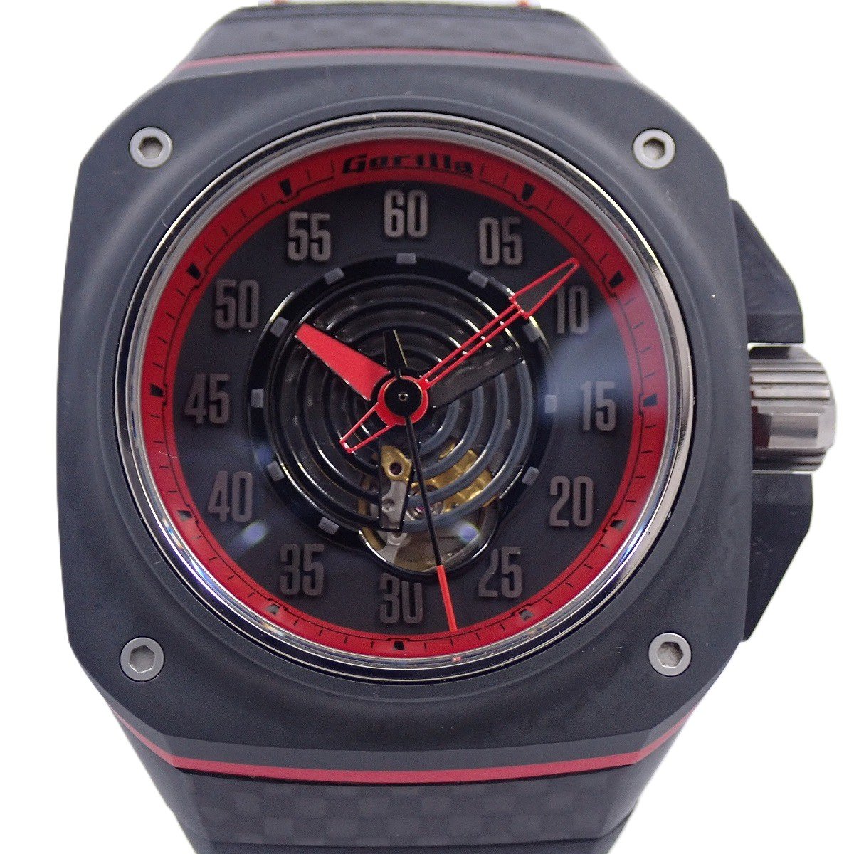 【中古】GORILLA ゴリラ ファストバック GT スペクター 自動巻き メンズ 腕時計 ブラック&times;レッド 純正ベルト FBY13.0.126【いおき質店】｜いおき質店 店