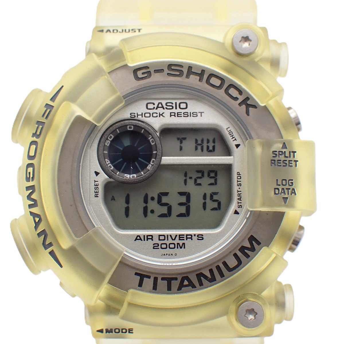 【中古】カシオ G-SHOCK フロッグマン クォーツ メンズ 腕時計 クリアカラー 純正樹脂バンド DW-8200【いおき質店】