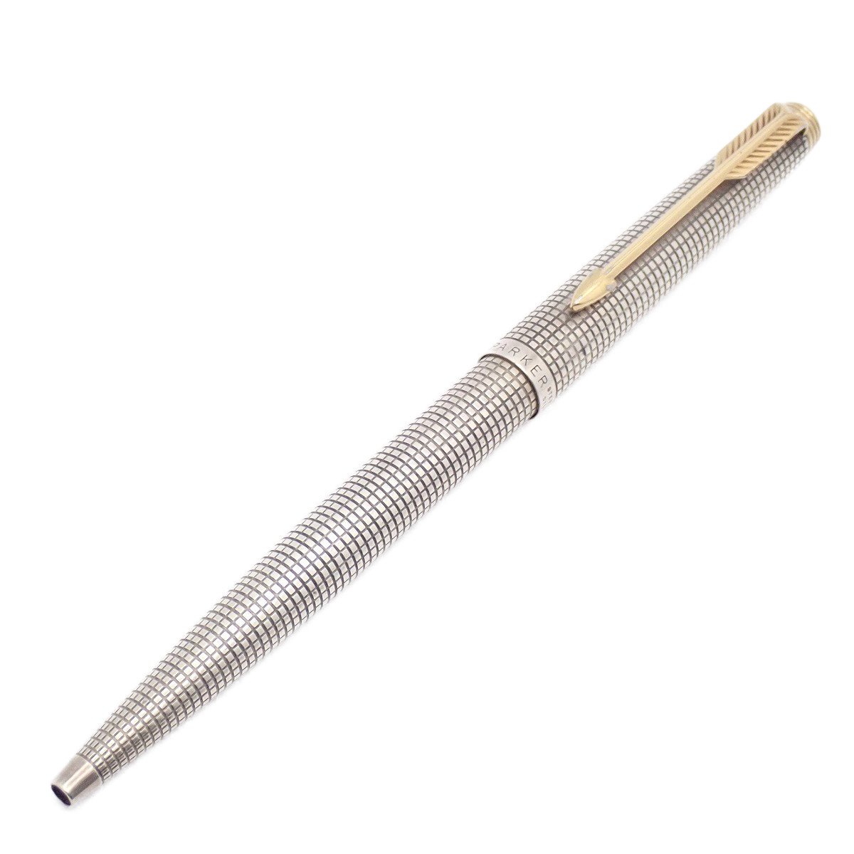 【中古】PARKER パーカー 75 ボールペン スターリングしろがね色 シズレ インキなし【いおき質店】