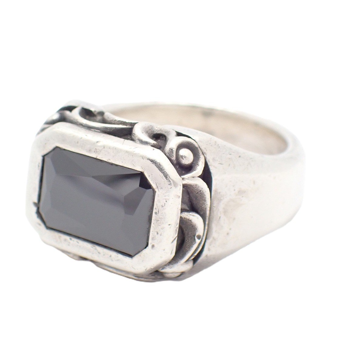 【中古】AQUA FORTIS アクアフォーティス 輪っか 指環 しろがね色925/色つや石ころ 19号【いおき質店】