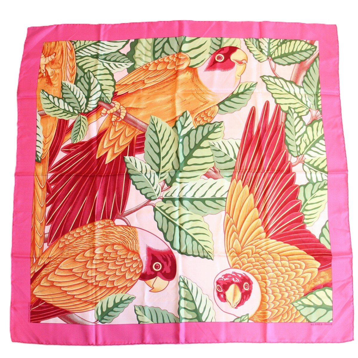 楽天市場】エルメス HERMES スカーフ カレ 90 シルク Les Perroquets