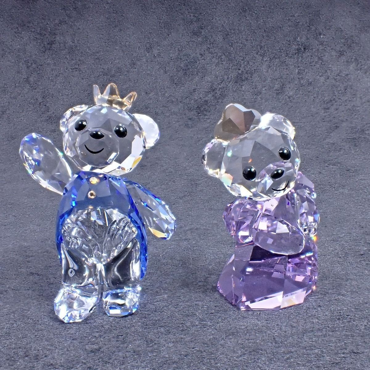 【中古】SWAROVSKI スワロフスキー フィギュリン 置物 クリスベア プリンス＆プリンセス 5301569 クリスタル【いおき質店】