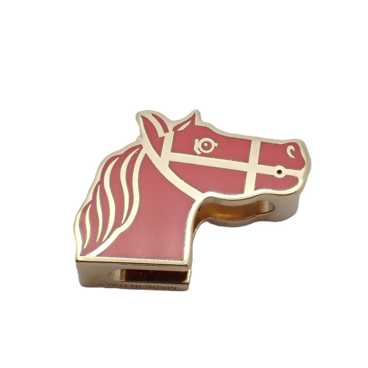 【中古】HERMES エルメス カドリージュ えり巻き輪っか ゴールド×サクラ色系【いおき質店】