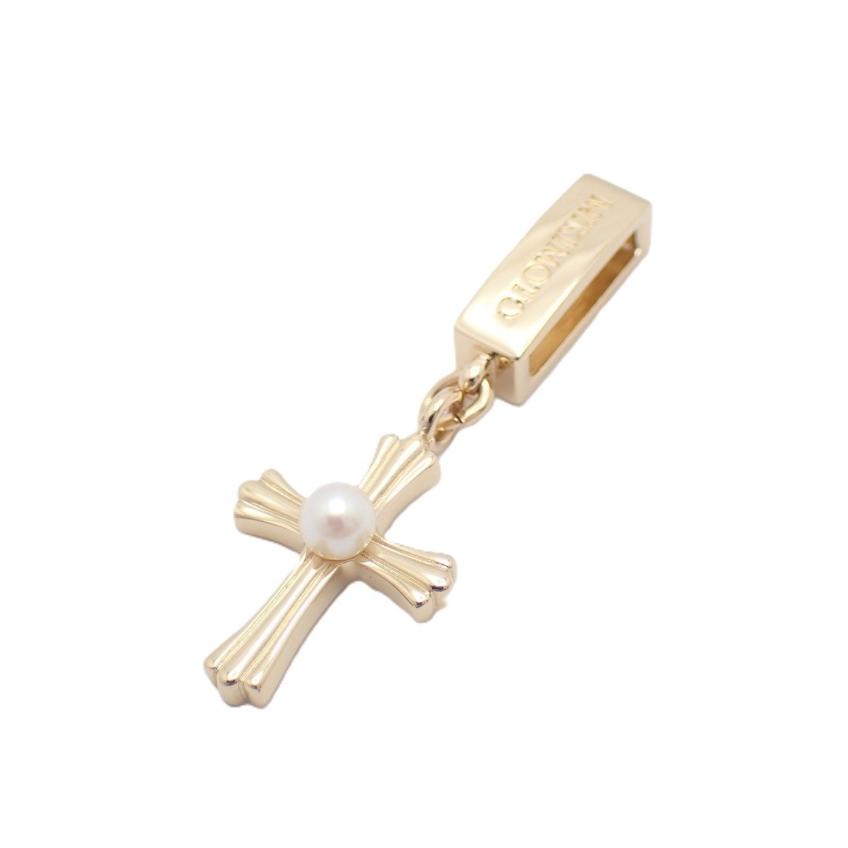【中古】【美品】MIKIMOTO ミキモト クロス ペンダントトップ シルバー ゴールドGP/パール【いおき質店】