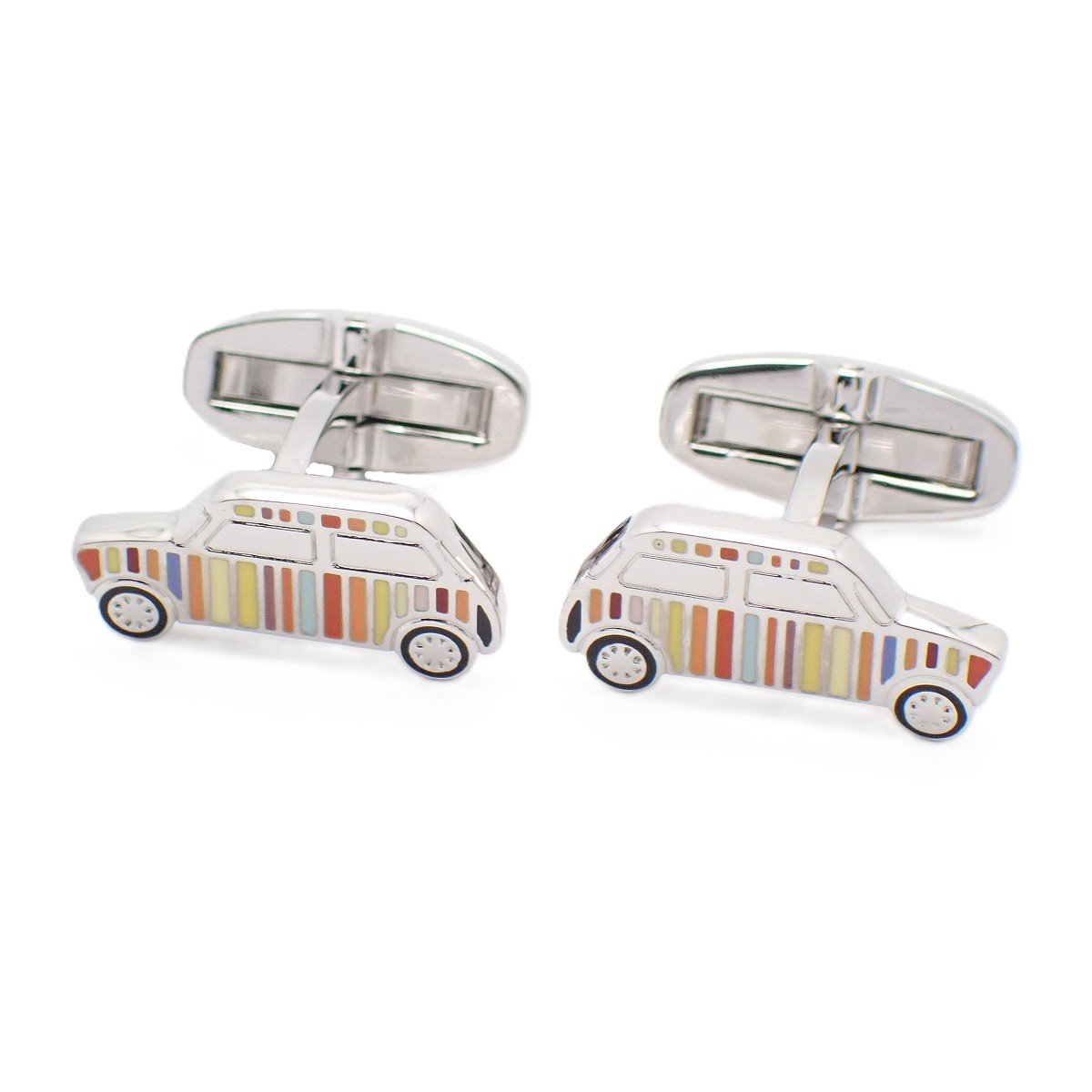 【中古】【美品】Paul Smith 極点スミス ミニクーパー 車 折り返し カフリンクス しろがね色色金具【いおき質店】