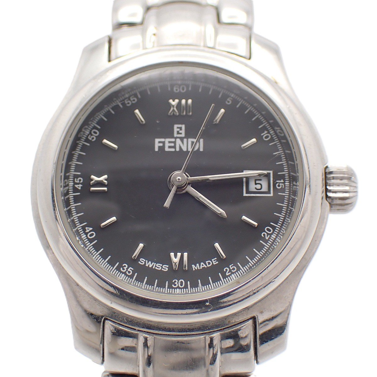 【中古】フェンディ 210L クォーツ レディース 腕時計 黒文字盤 純正SSベルト【いおき質店】