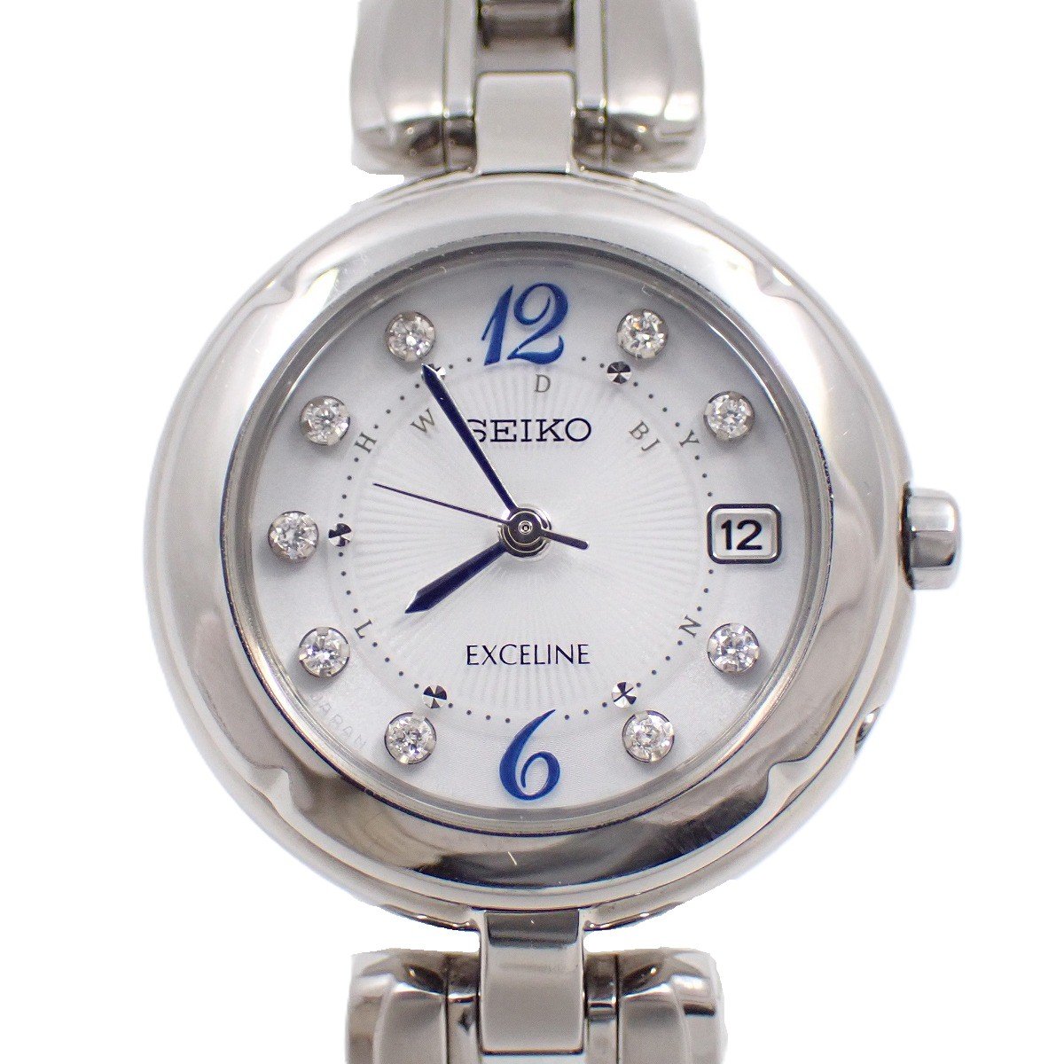 楽天市場】セイコー SEIKO 1B22-0BR0 エクセリーヌ 9Pダイヤ ベゼル