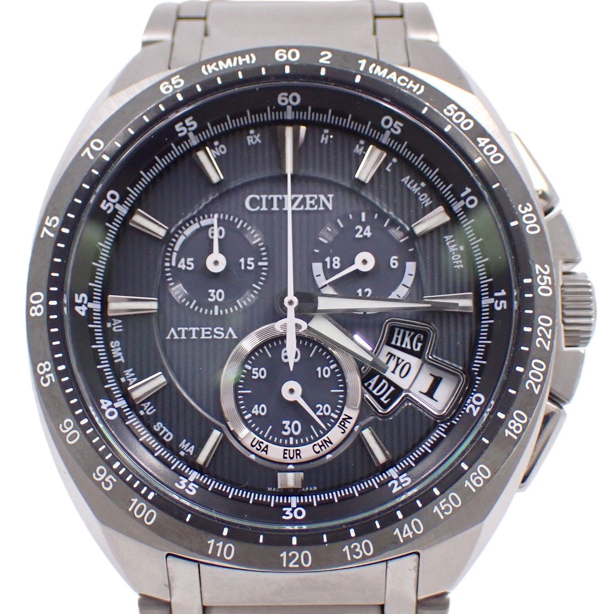 CITIZEN アテッサ エコドライブ ワールドタイム ジェットセッター 中古 CITIZEN アテッサ エコドライブ ワールドタイム ジェット
