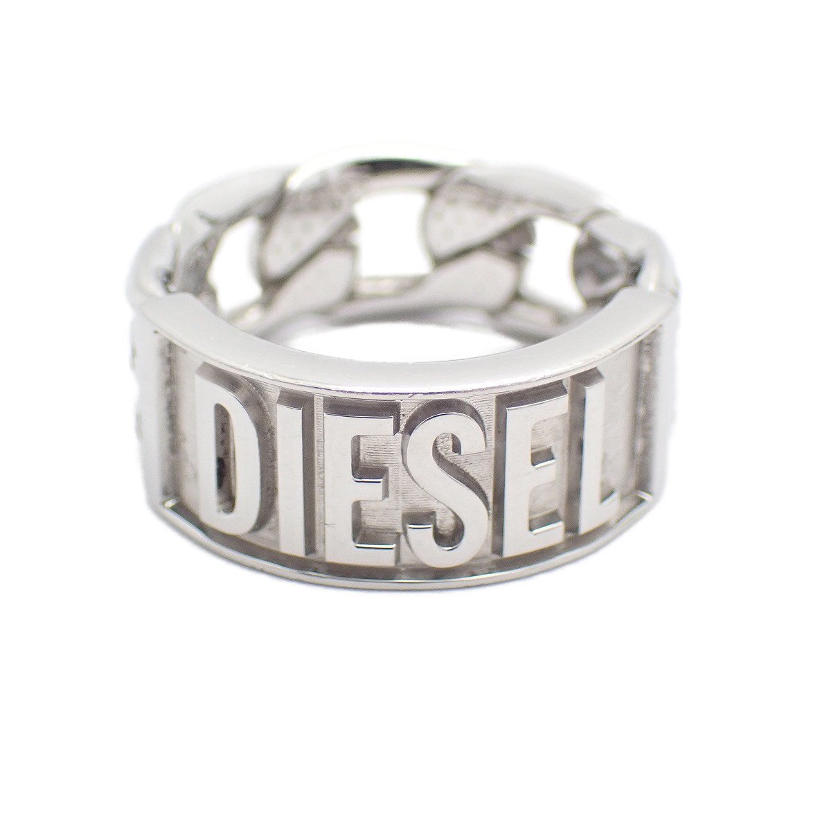 【中古】DIESEL ディーゼル チェーン リング 指輪 ステンレス 表記8 16号【いおき質店】