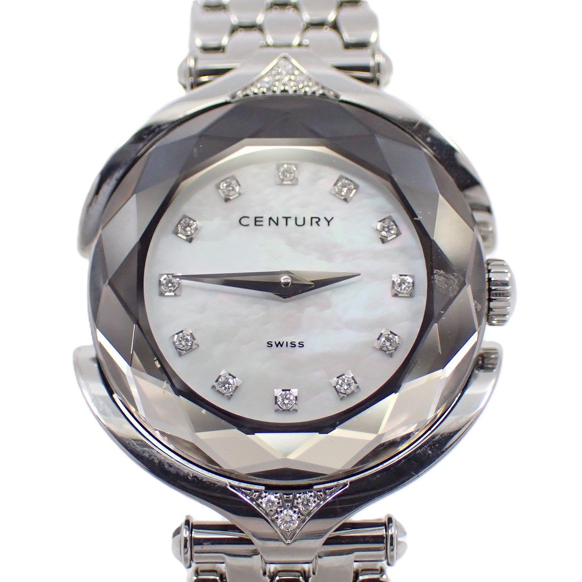 【中古】CENTURY センチュリー アフィニティー クォーツ レディース 腕時計ダイヤ入り シェル文字盤 純正SSベルト 632.7.S.12.16.SK【いおき質店】|いおき質店 店