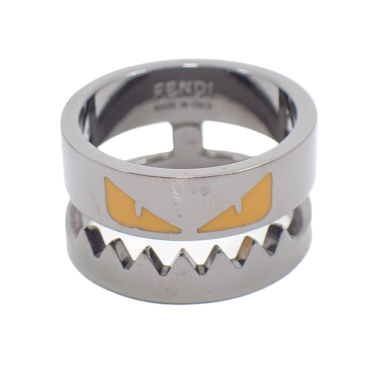 【中古】FENDI フェンディ バグズ モンスター リング 指輪 シルバー色金具 Lサイズ 23号【いおき質店】
