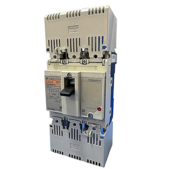 ◇◇富士電機 D103D/100 オートブレーカ 電気工事用 D103D OC付 3P 100A 200V AC220V|電材アイオライト