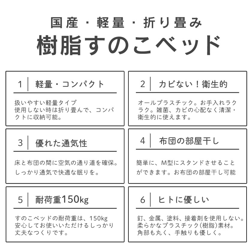 樹脂すのこ折り畳みベッド シングル 軽量 プラスチックすのこ 折り畳みすのこベッド 6つ折れ山型スタンド式で布団の部屋干し可能 湿気 カビに強く清潔 衛生的 日本製 スノコベッド 6つ折り 来客用 簡易ベッド すのこマット 新商品 一人暮らし 新生活 Boundarycapital Com 樹脂すのこ折り畳みベッド シングル 軽量 プラスチックすのこ 折り畳みすのこベッド 6つ折れ山型スタンド式で布団の部屋干し可能 湿気 カビに強く清潔 衛生的 日本製 スノコベッド 6つ折り 来客用 簡易ベッド すのこマット 新商品 一人暮らし 新生活 Boundarycapital Com