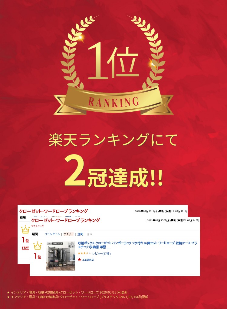 楽天市場 収納ボックス クローゼット ハンガーラック フタ付き 16個セット ワードローブ 収納ケース プラスチック 収納棚 洋服 衣類 雑貨 収納 おしゃれ Diy 防水 防塵 カラーボックス 送料無料 五百蔵商店
