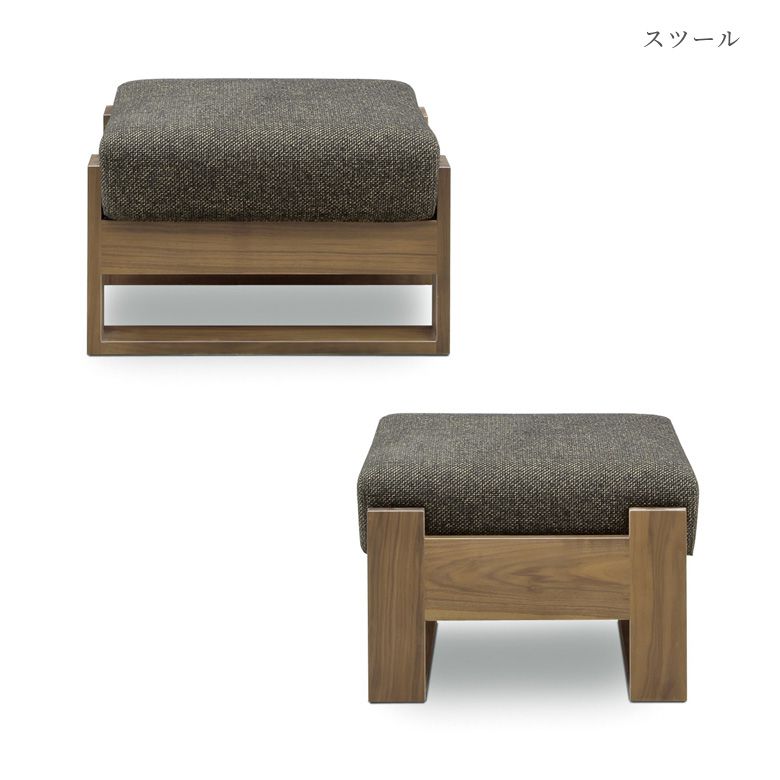 【全商品に使える3%offクーポン!!】 オットマン 完成品 スツール 国産 日本製 幅65cm 1人掛けソファ ソファー 1人掛けソファ 1P 一人用 1人掛けソファー リビングソファ リビングソファー ソファ 無垢材 おしゃれ ブラウン ウォールナット ホワイト
