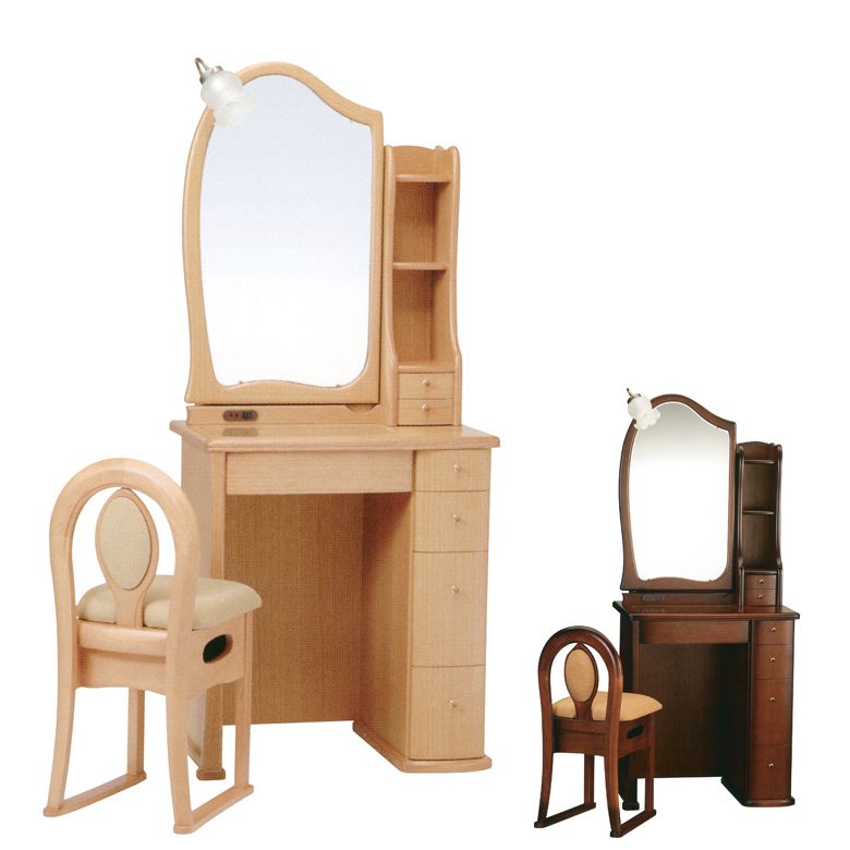 【発送11月末〜アンティーク 木製ドレッサー ミラー/コンセント付き/引出し2段 ma-0446.jpg