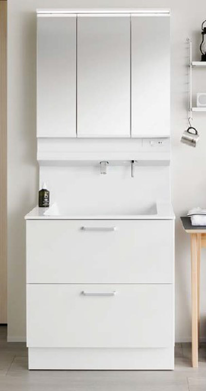 TOTO オクターブLite 間口750mm プラン LDSFS075BQGDN1W＋LMFSO750A3GLC1G 洗面化粧台 セット