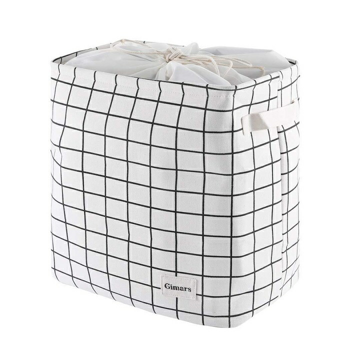 楽天市場 送料無料 Gimars 収納ボックス 折り畳み式 ランドリーバスケット 北欧雑貨 約幅39 奥行26 高さ40cm チェック柄 コットン かご 収納 洗濯 雑貨 衣類 ギフト Ipow 楽天市場店