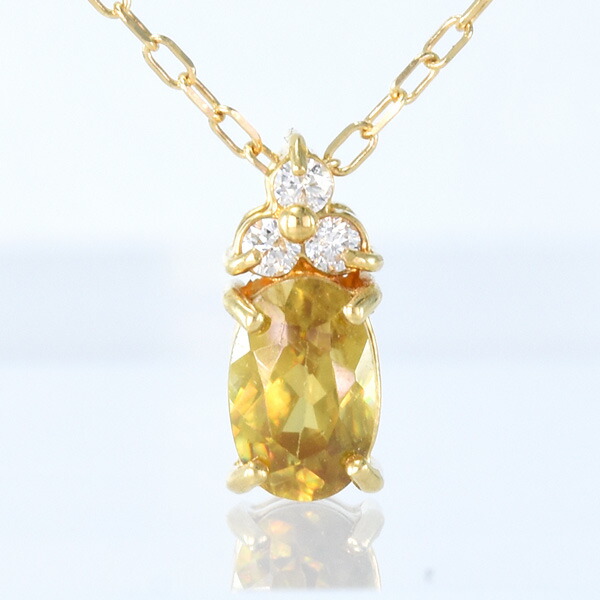 JG48★高級 スフェーン0.37ct ダイヤ K18 ネックレス 鑑別付 84173.jpg?v=1692066933&width=1200