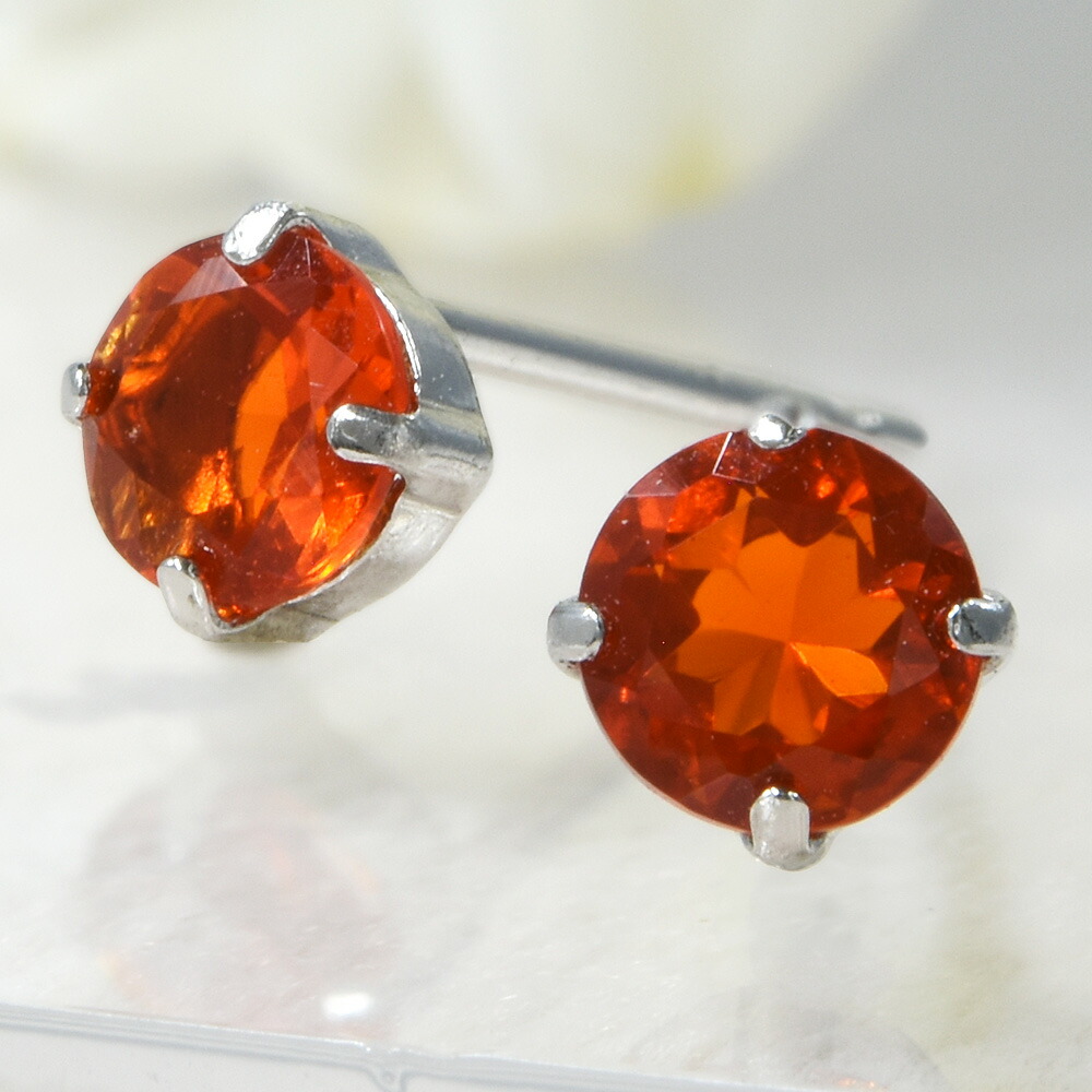 楽天市場】ファイアーオパール ピアス K18イエローゴールド K18YG 10月