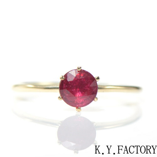 ルビー リング　K10イエローゴールドブリアン デイリー YK-BJ0733-28｜K.Y.FACTORY