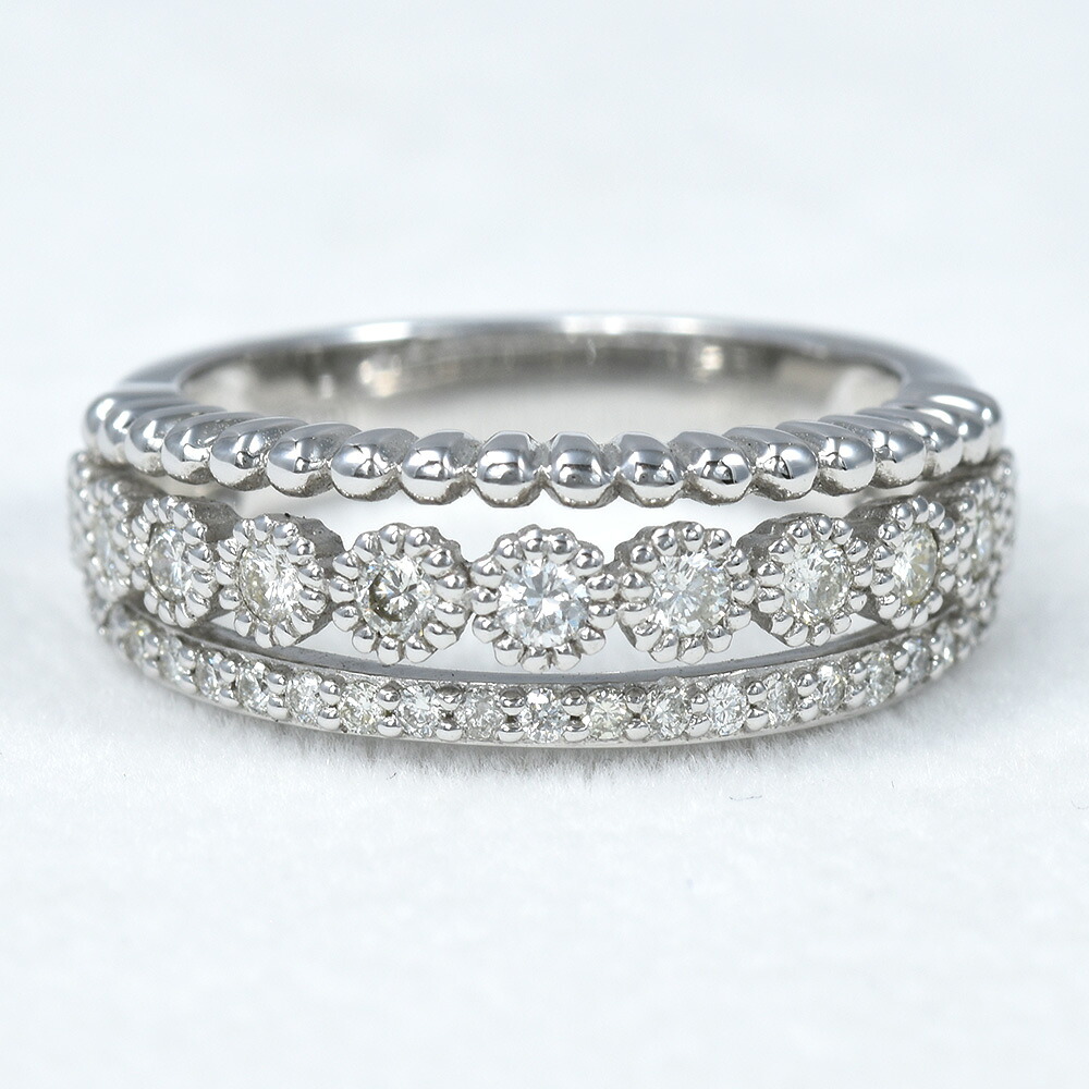 ホワイト ダイヤモンド リング プラチナ950 0.53cts CK083CIBSN-WPTR34975-2｜K.Y.FACTORY