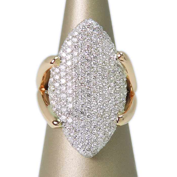 ルカカラーティ ダイヤモンドリング 3.08ct 0.70ct K18YG/WG 緑屋質屋ルカカラーティ ダイヤモンドリング 3.08ct