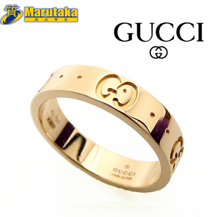 GUCCIゴールド ロゴデザイン ストーンリング 楽天市場】GUCCI グッチ 18Kイエローゴールドリングブラック