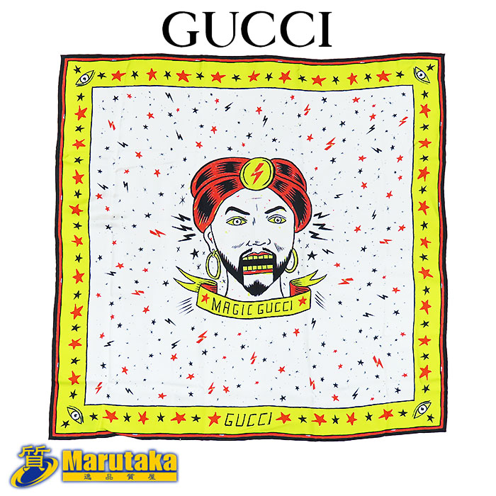 GUCCI シルク チェーンパターン　スカーフ GUCCI GGパターン シルクスカーフ正規品