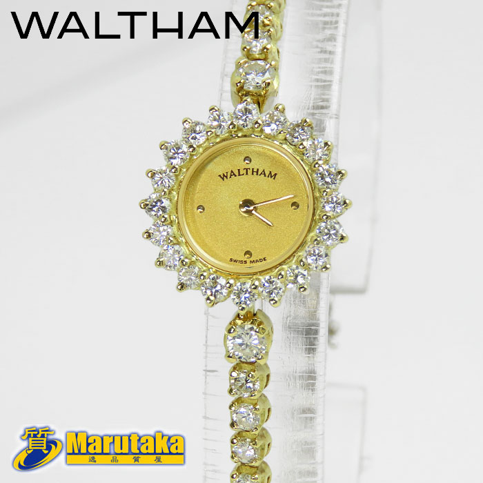 Waltham Quartz ゴールド レザー腕時計 楽天市場】【ウォッチ】WALTHAM ウォルサム ラウンド ゴールド