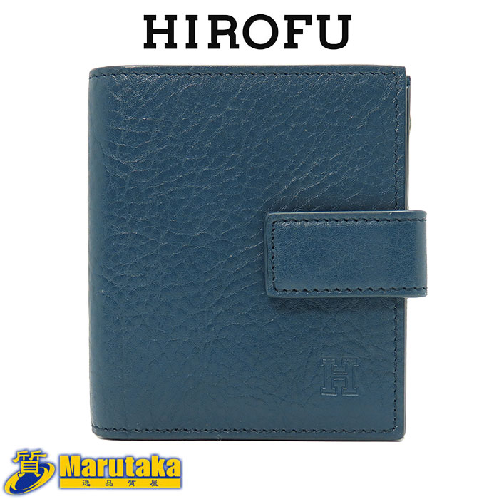 HIROFU ヒロフ　二つ折り財布　　濃紺　レザー ヒロフ HIROFU 【センプレ】二つ折り財布 レザー ウォレット 本
