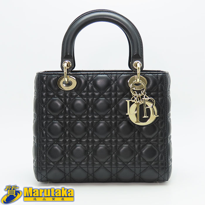 ディオール　レディディオール　ラムスキン　2way　ハンドバッグ　クリーム 25-22-2-1.jpg